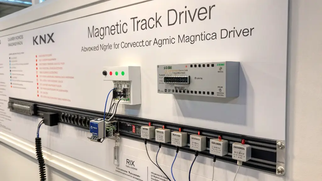 a knx enabled magnetic track light system combines
