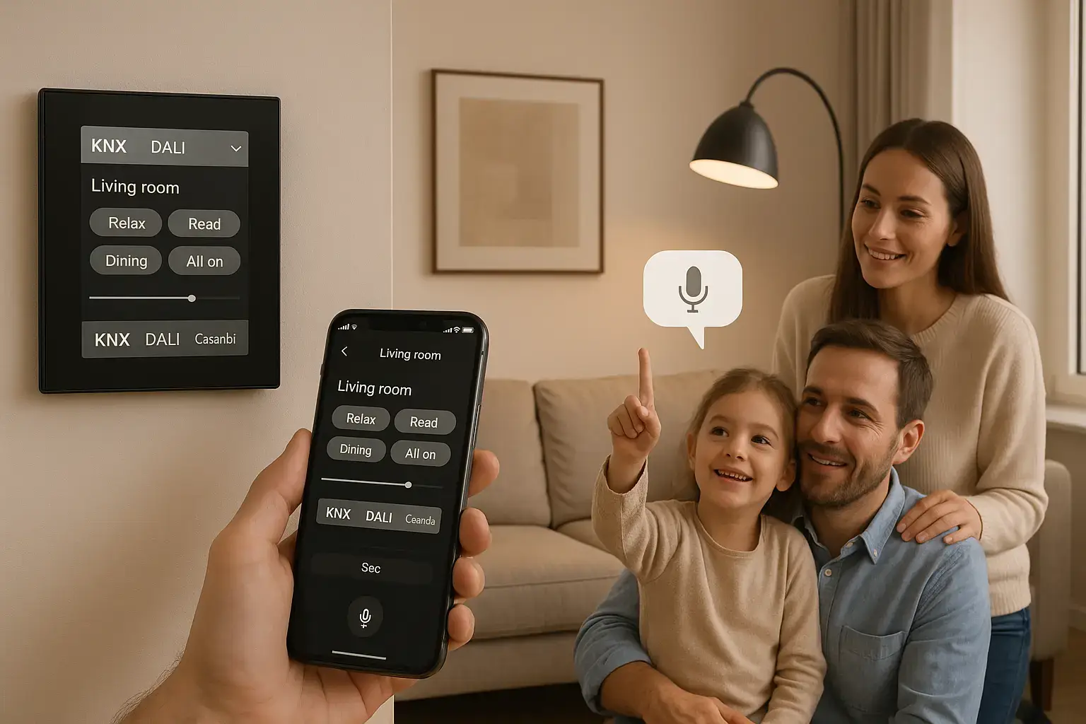 smart control LED downlights