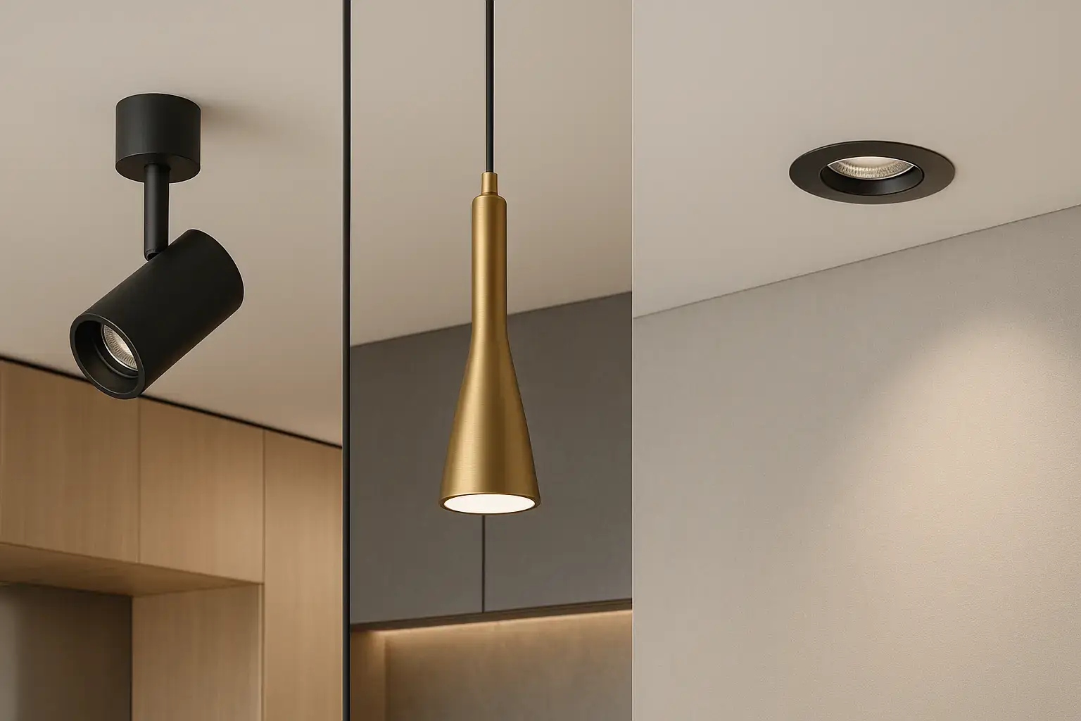 brass matte black lighting