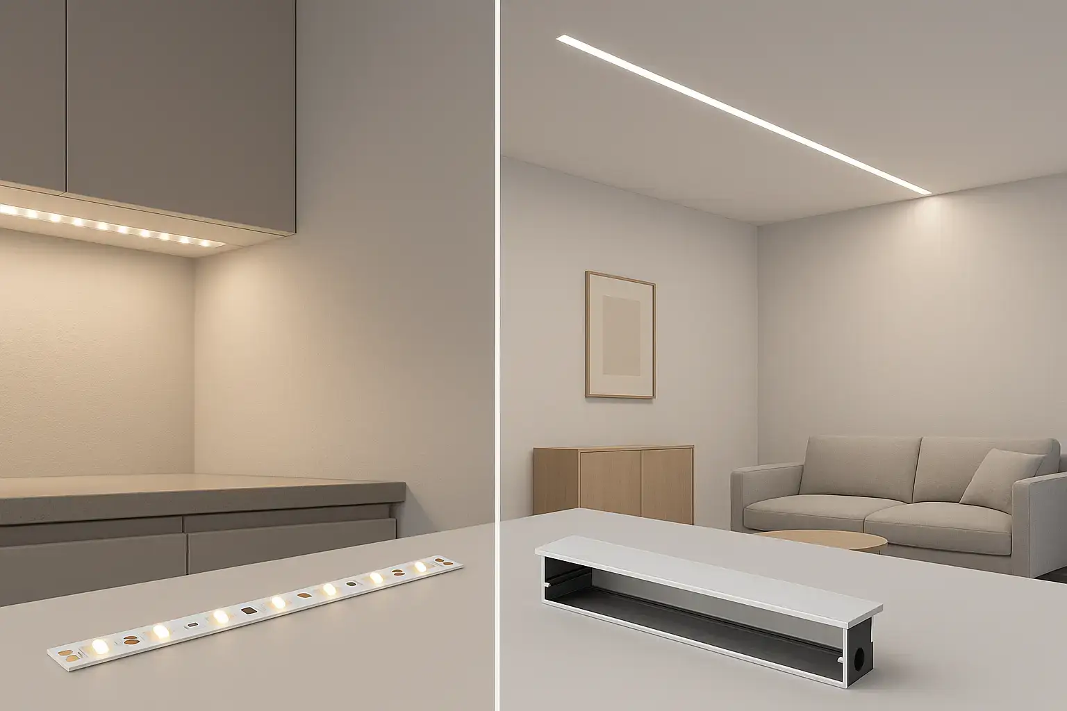 LED strips vs LED profiles usage LED strips vs LED profiles usage
