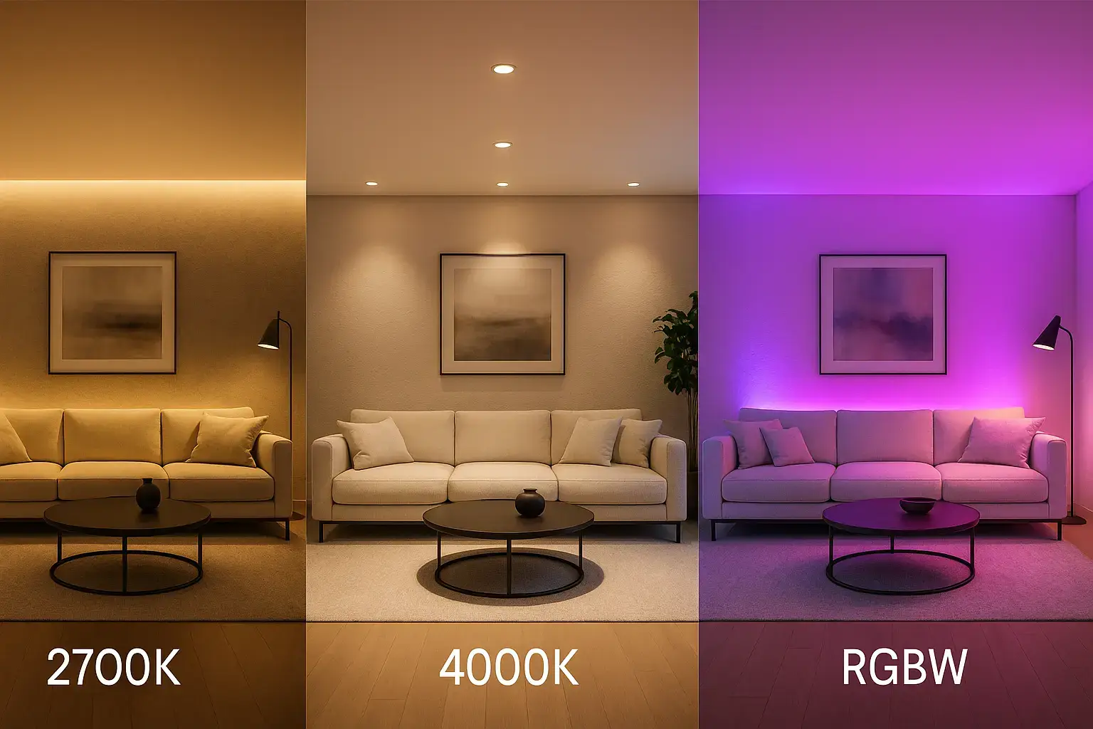 RGBW dimmable LED downlight