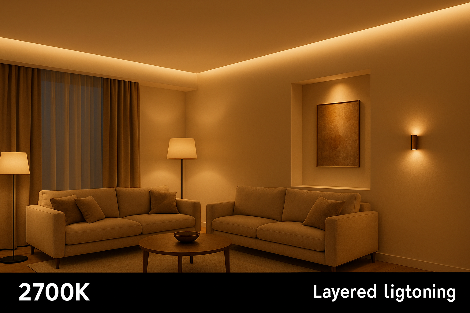 warm ambient residential lighting