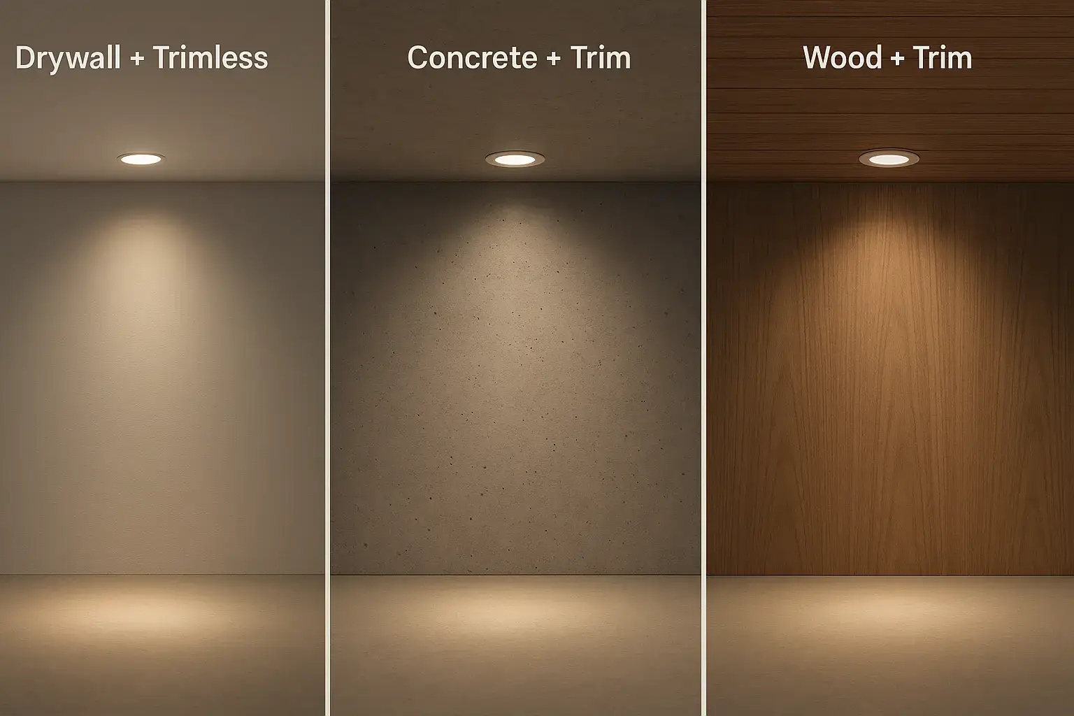 downlight vs recessed spotlight comparison