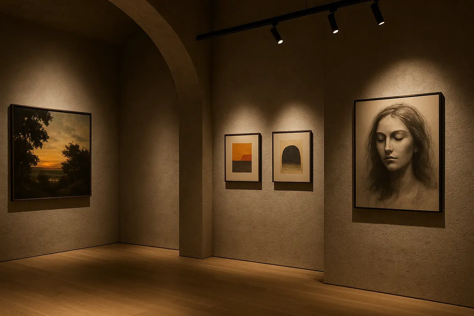 accent lighting art walls