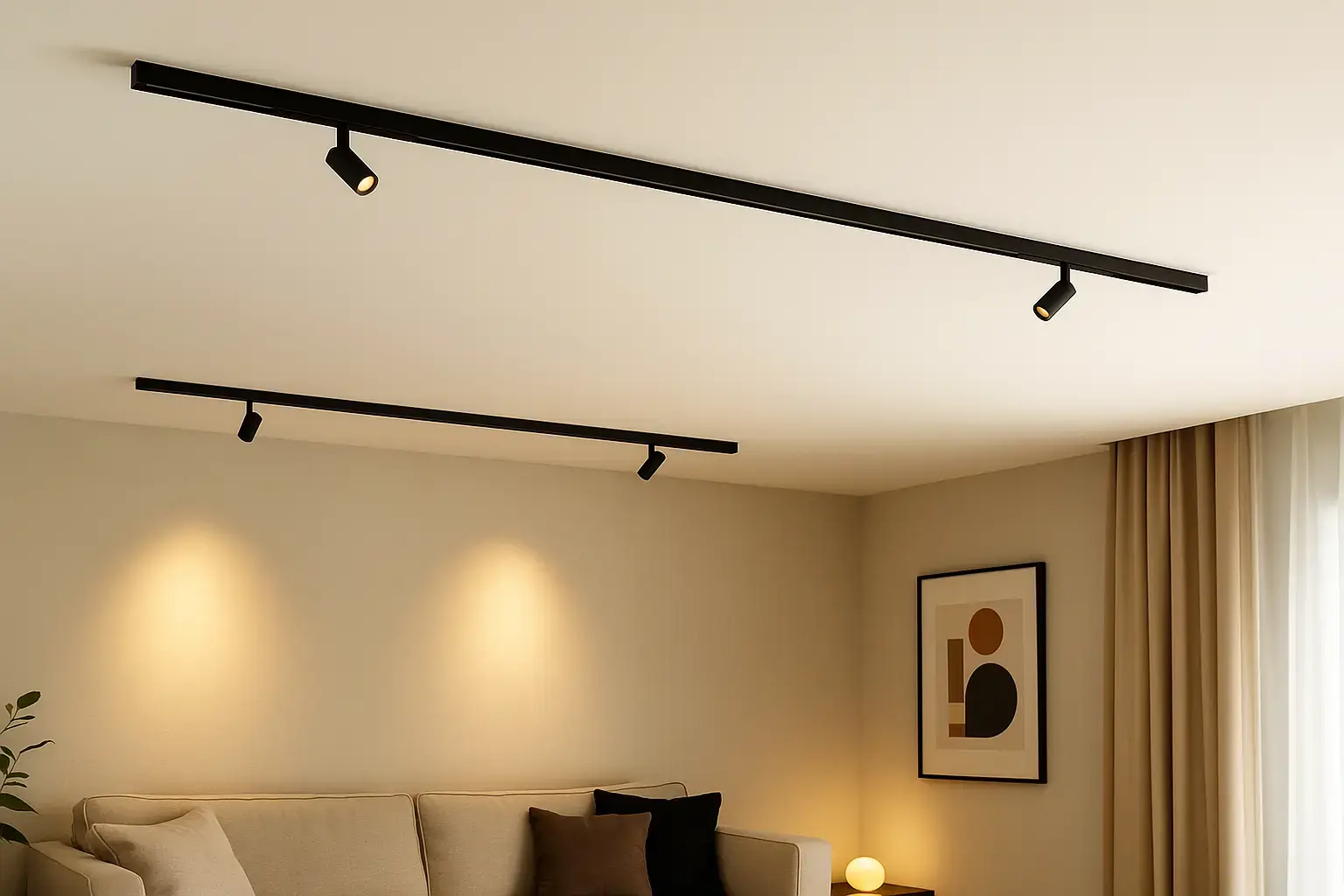 surface-mounted magnetic track lighting