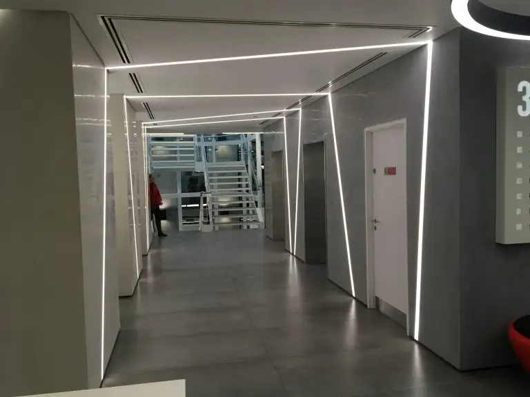 lobby recessed wall light