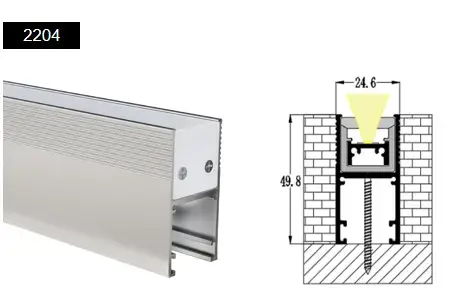 recessed ip65 led floor strip