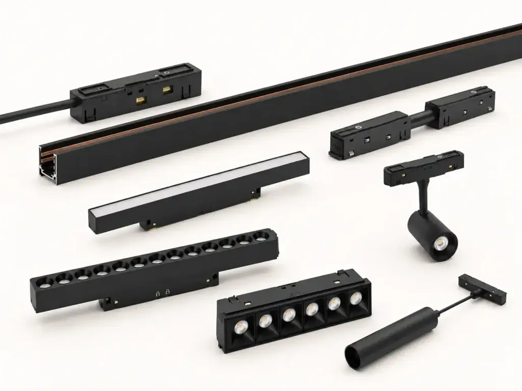 magnetic track system components