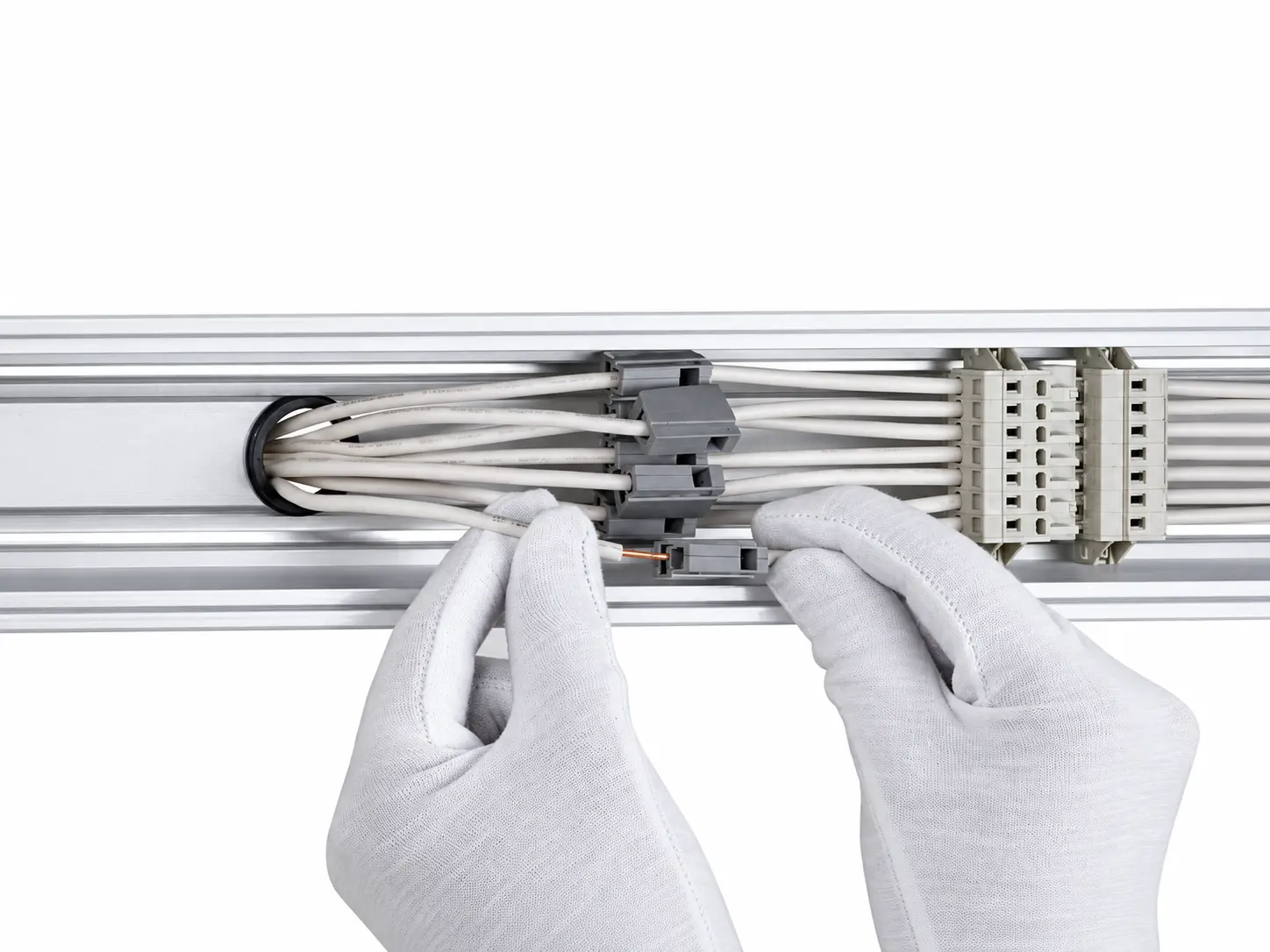 led linear trunking system wiring connection